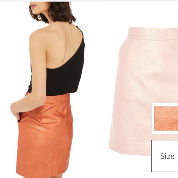 Topshop Faux Leather Skirt - Picture 2 of 4